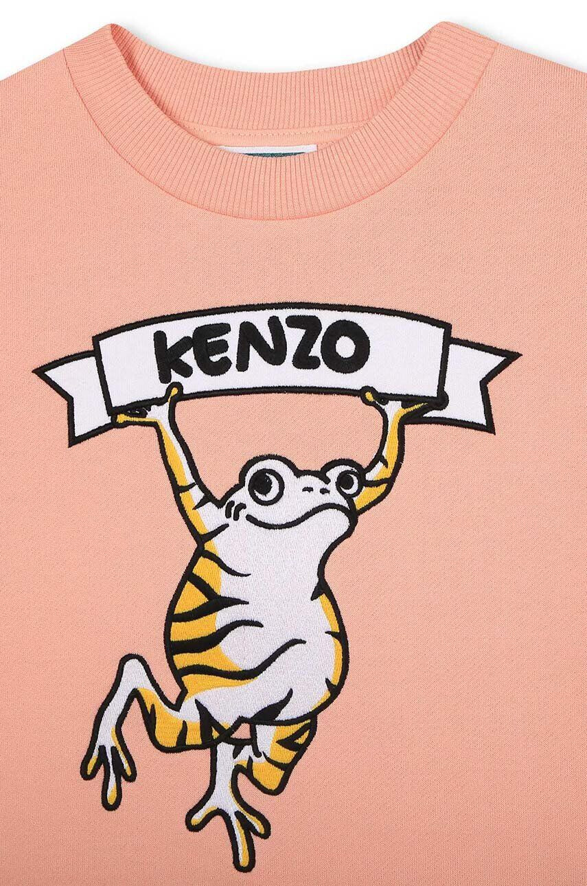 Kenzo kids bluza copii culoarea verde cu imprimeu - Pled.ro