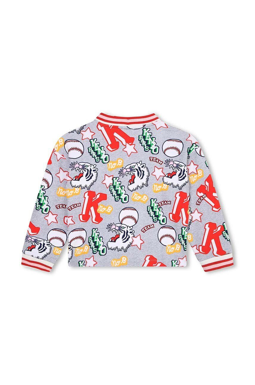 Kenzo kids cardigan din bumbac pentru copii culoarea gri - Pled.ro