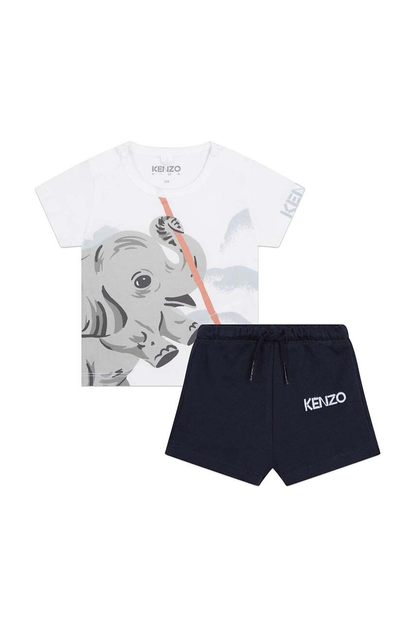 Kenzo kids compleu copii culoarea alb - Pled.ro