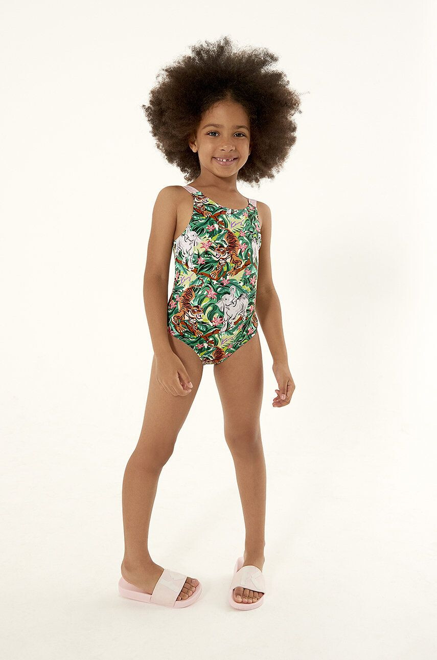 Kenzo kids costum de baie copii culoarea alb - Pled.ro