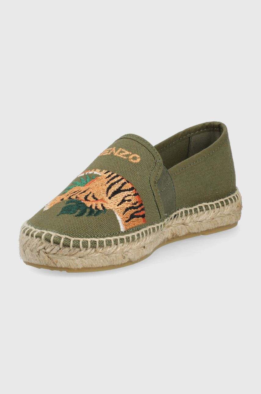 Kenzo kids espadrile copii culoarea verde - Pled.ro