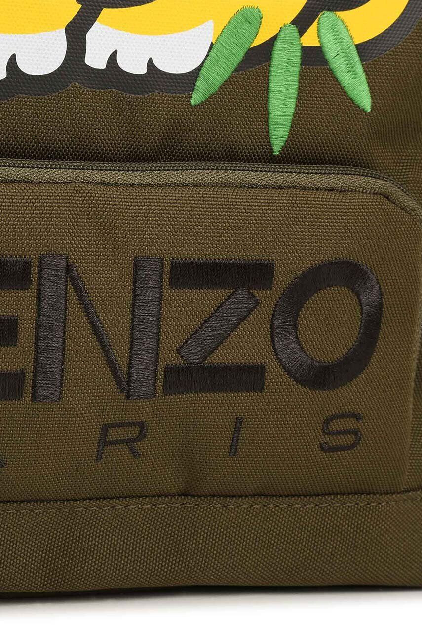 Kenzo kids ghiozdan copii culoarea verde mare cu imprimeu - Pled.ro