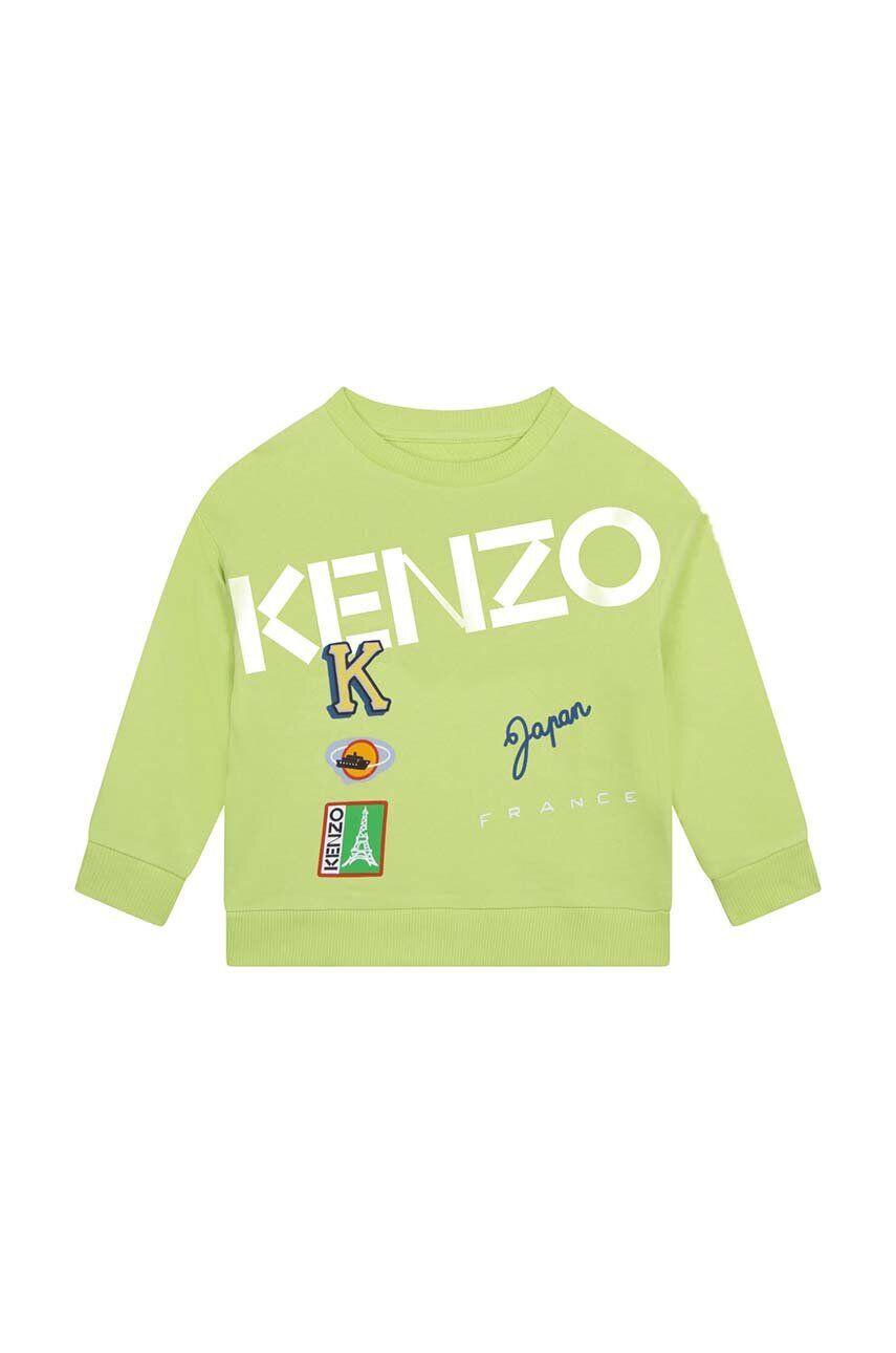 Kenzo kids hanorac de bumbac pentru copii culoarea bej modelator - Pled.ro