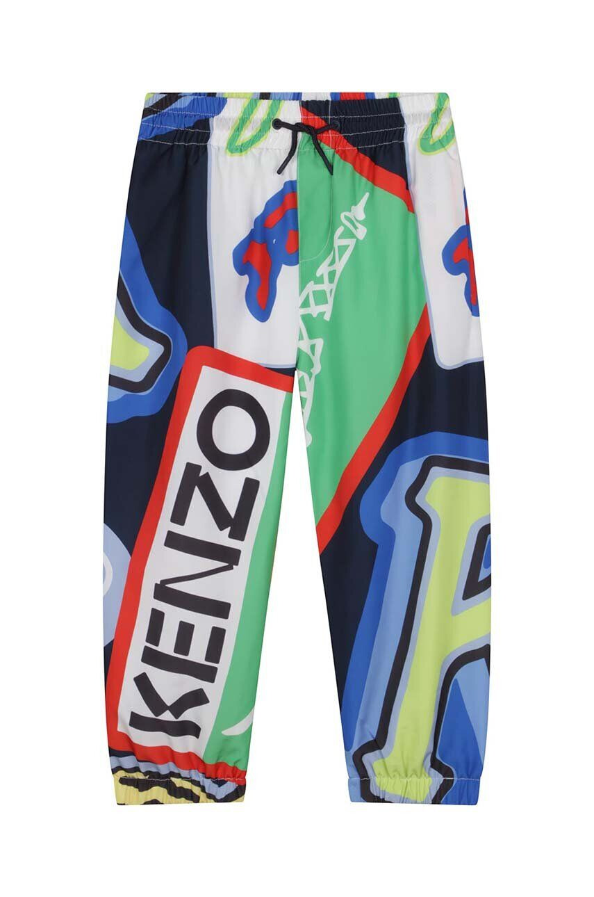 Kenzo kids pantaloni de trening pentru copii culoarea albastru marin modelator - Pled.ro