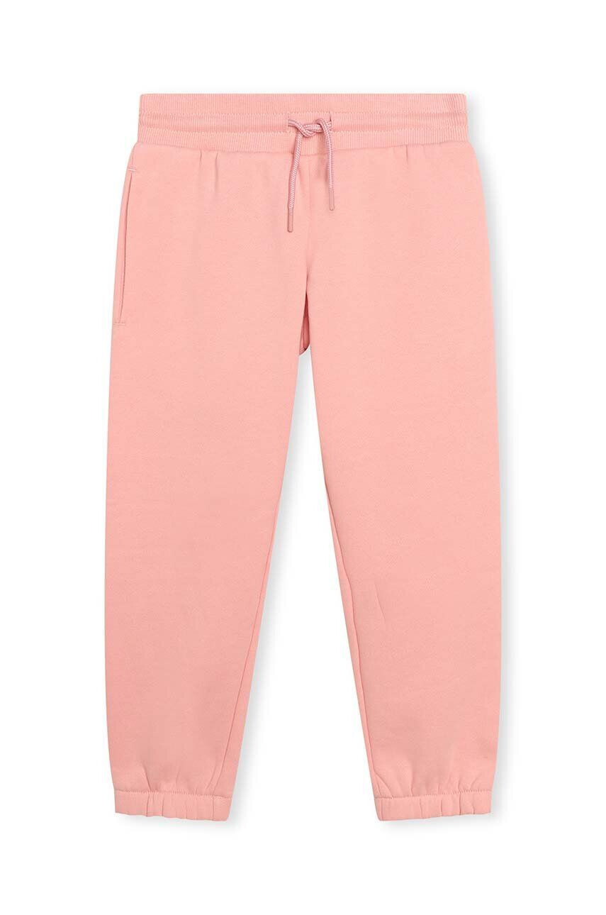 Kenzo kids pantaloni de trening pentru copii culoarea roz neted - Pled.ro