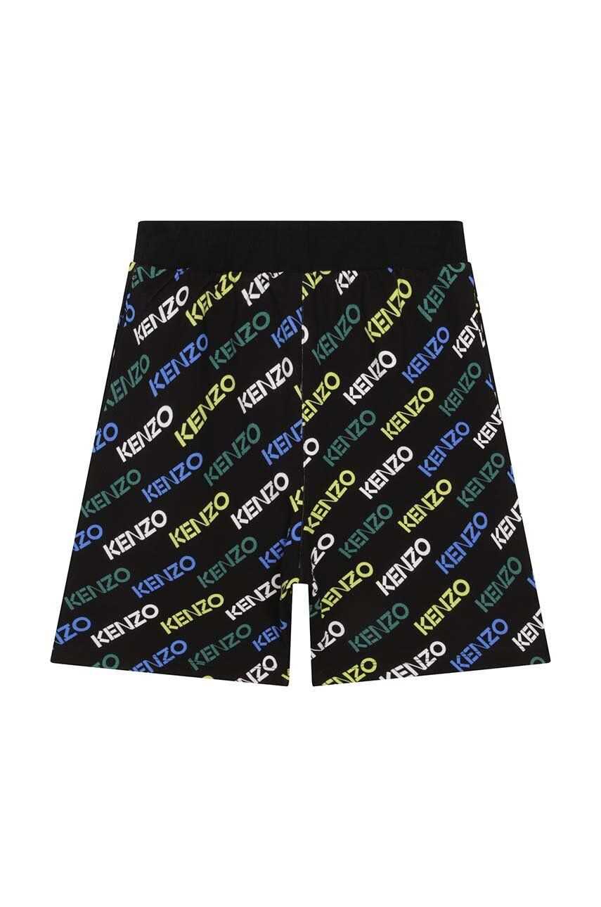 Kenzo kids pantaloni scurti copii culoarea negru talie reglabila - Pled.ro