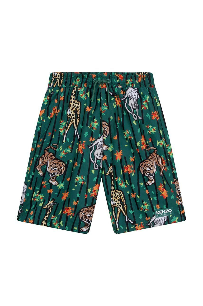 Kenzo kids pantaloni scurti de baie copii culoarea verde - Pled.ro