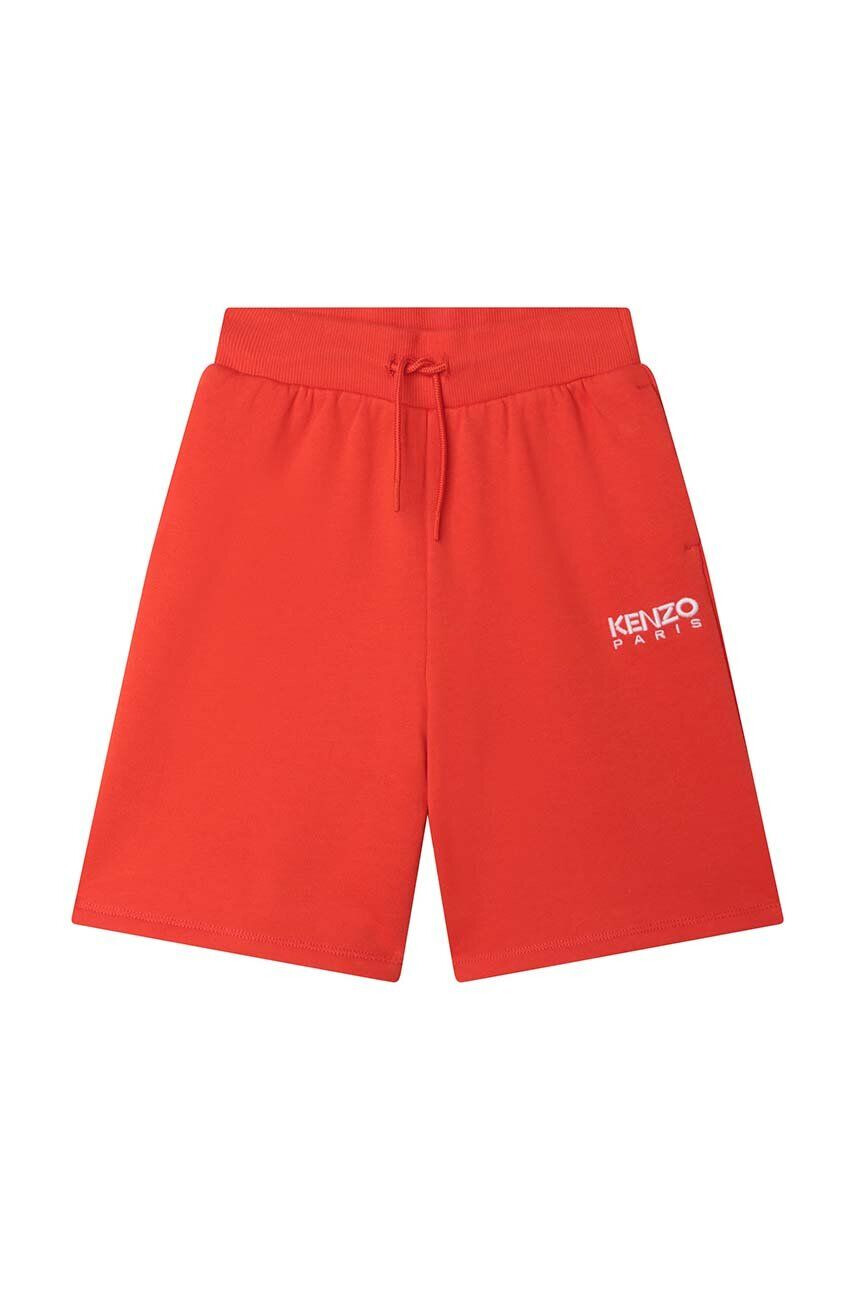 Kenzo kids pantaloni scurți din bumbac pentru copii culoarea rosu - Pled.ro