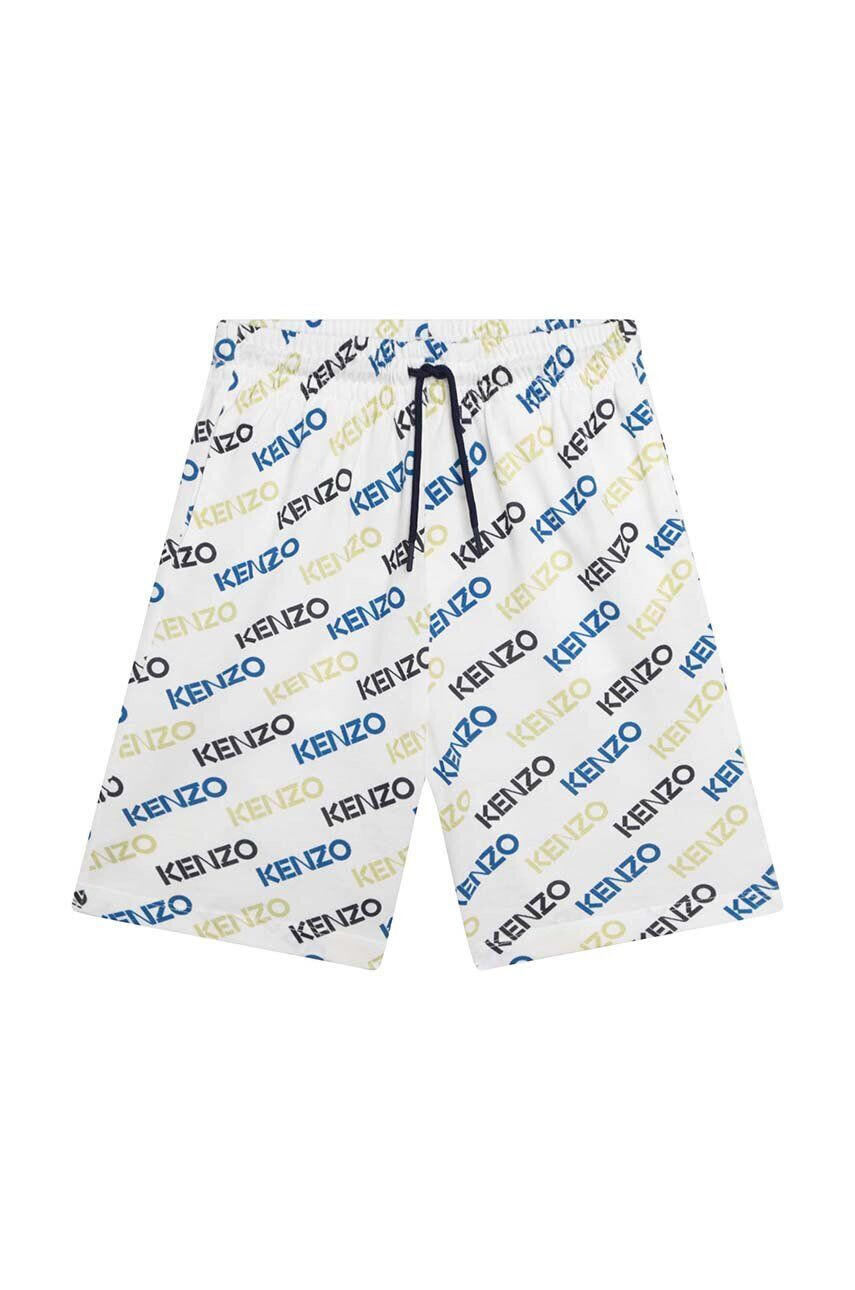 Kenzo kids pantaloni scurți din bumbac pentru copii culoarea alb - Pled.ro