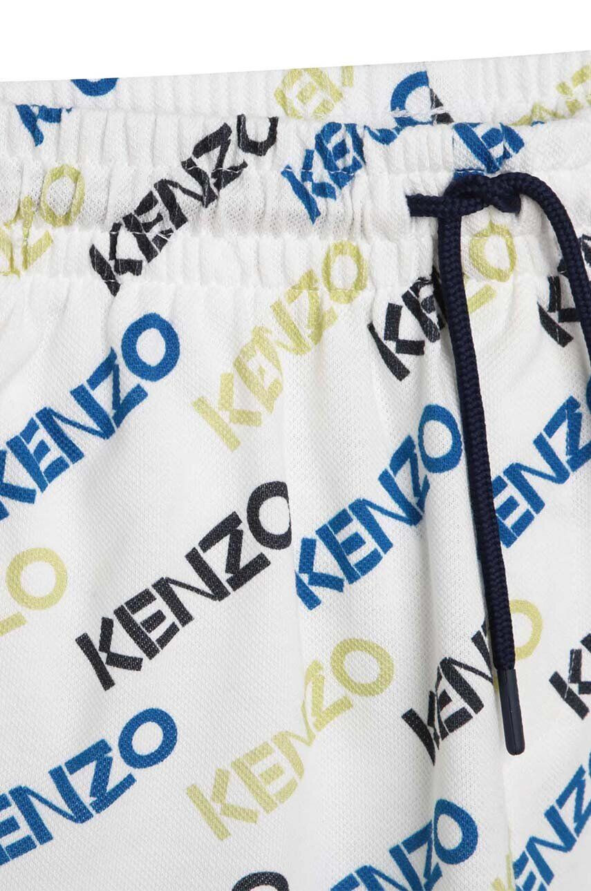 Kenzo kids pantaloni scurți din bumbac pentru copii culoarea alb - Pled.ro