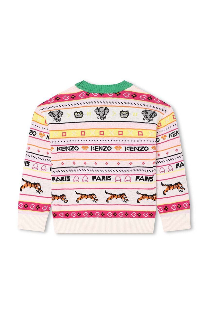 Kenzo kids pulover pentru copii din amestec de lana culoarea bej - Pled.ro