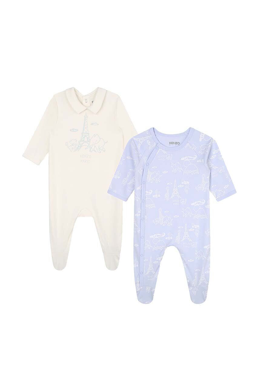 Kenzo kids salopete din bumbac pentru bebelusi 2-pack - Pled.ro