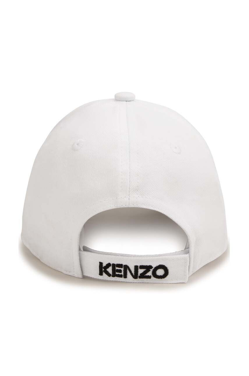 Kenzo kids șapcă din bumbac pentru copii culoarea alb cu imprimeu - Pled.ro