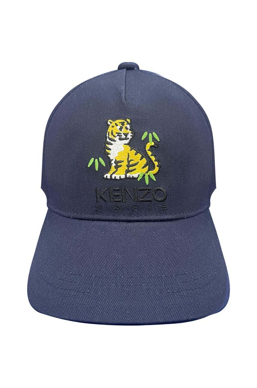 Kenzo kids șapcă din bumbac pentru copii culoarea albastru marin cu imprimeu - Pled.ro