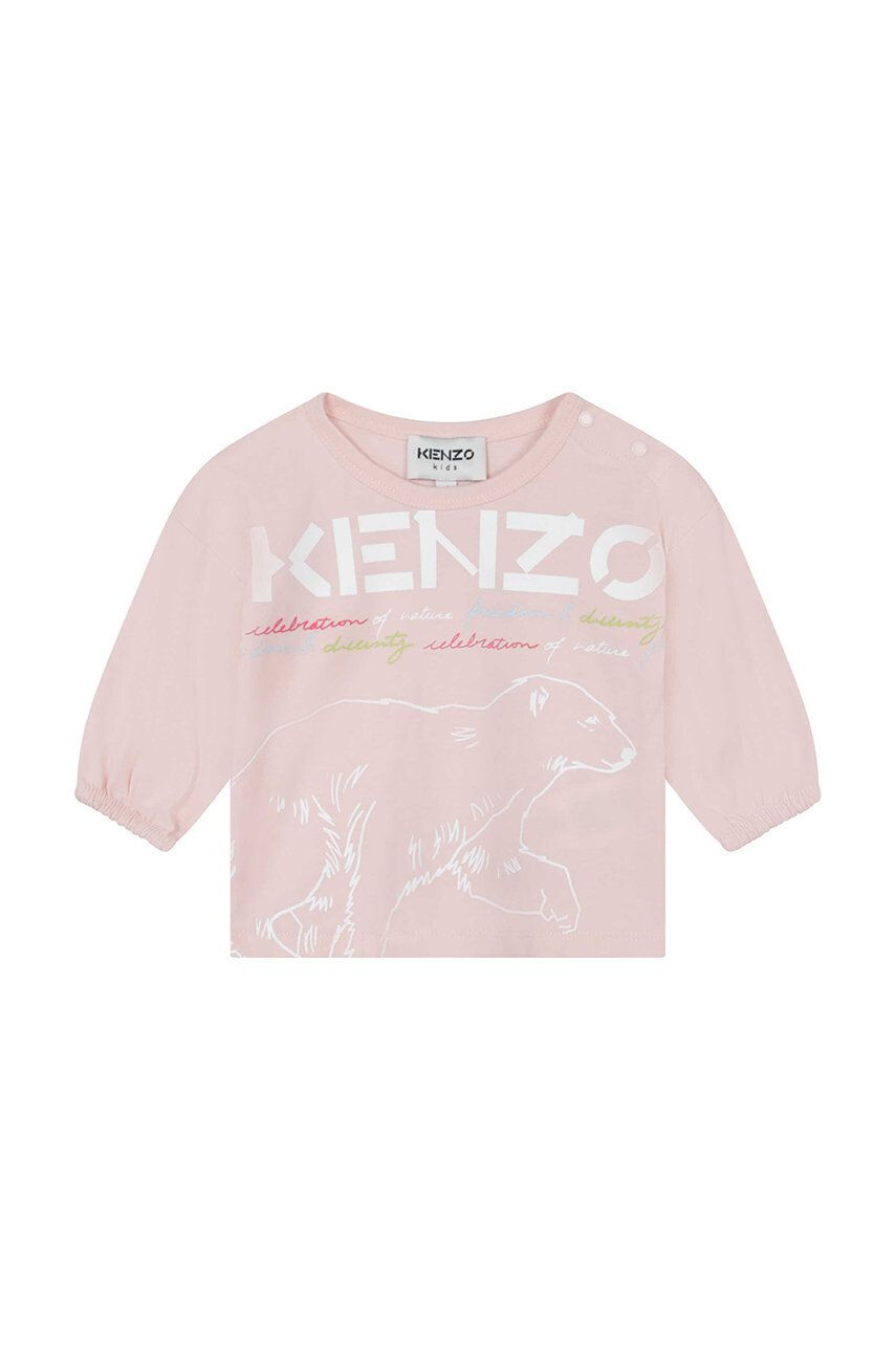 Kenzo kids set de bumbac pentru copii culoarea portocaliu - Pled.ro