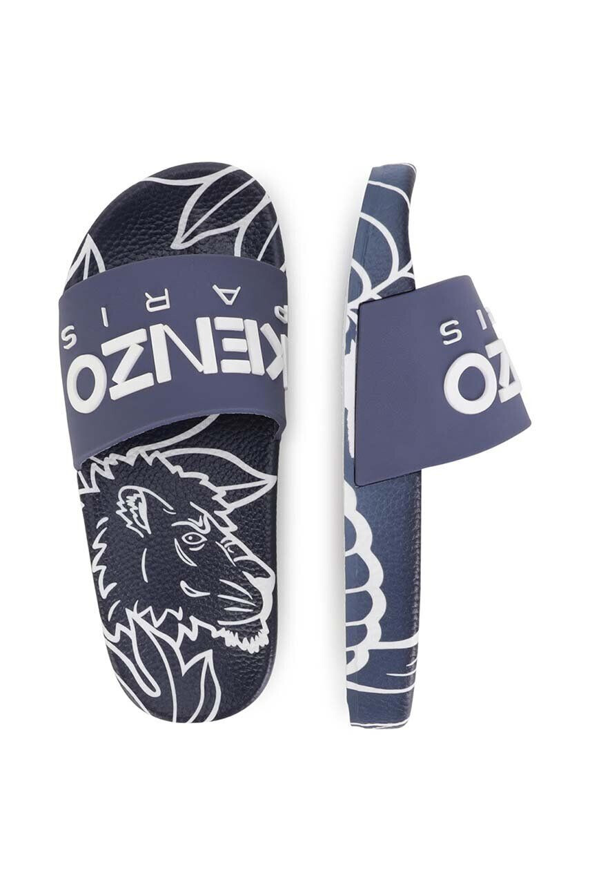 Kenzo kids slapi copii culoarea albastru marin - Pled.ro