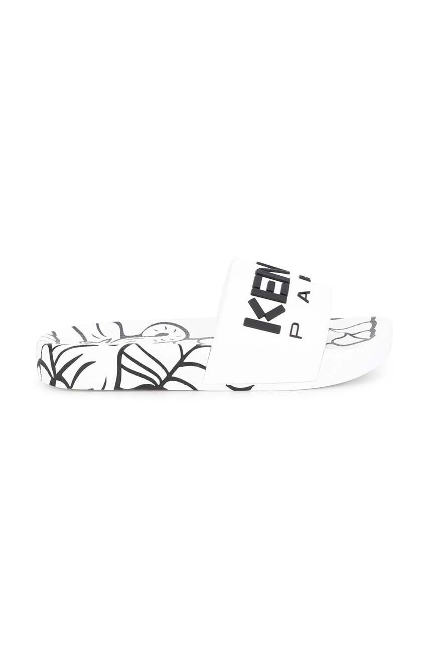 Kenzo kids slapi copii culoarea alb - Pled.ro