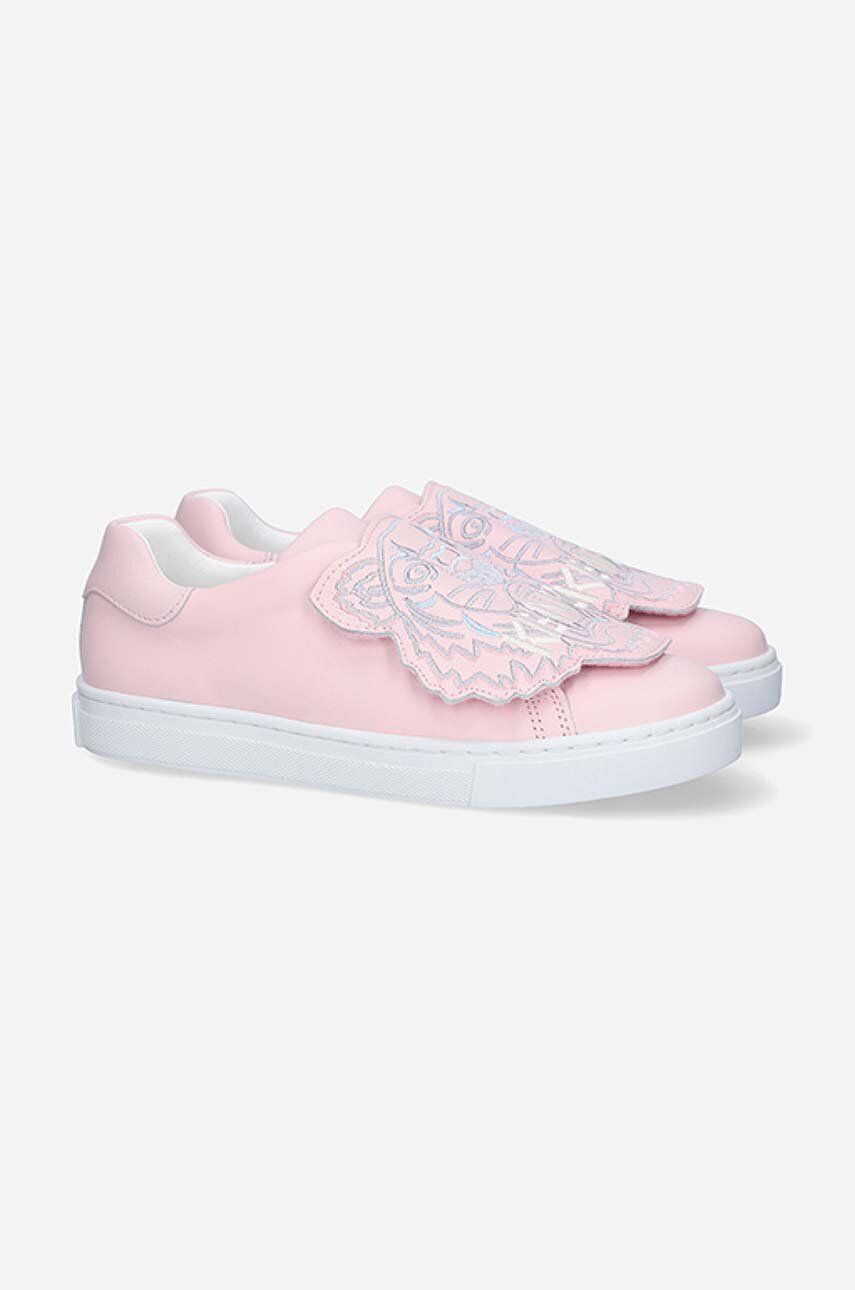 Kenzo kids teniși din piele copii K59039 culoarea roz - Pled.ro