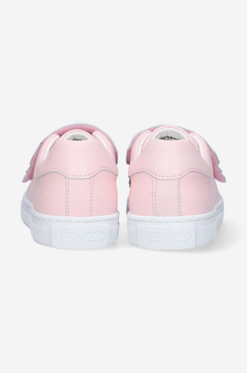 Kenzo kids teniși din piele copii K59039 culoarea roz - Pled.ro