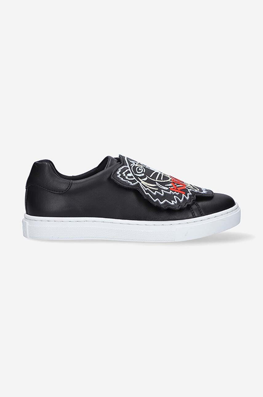 Kenzo kids teniși din piele copii K59039 culoarea negru - Pled.ro