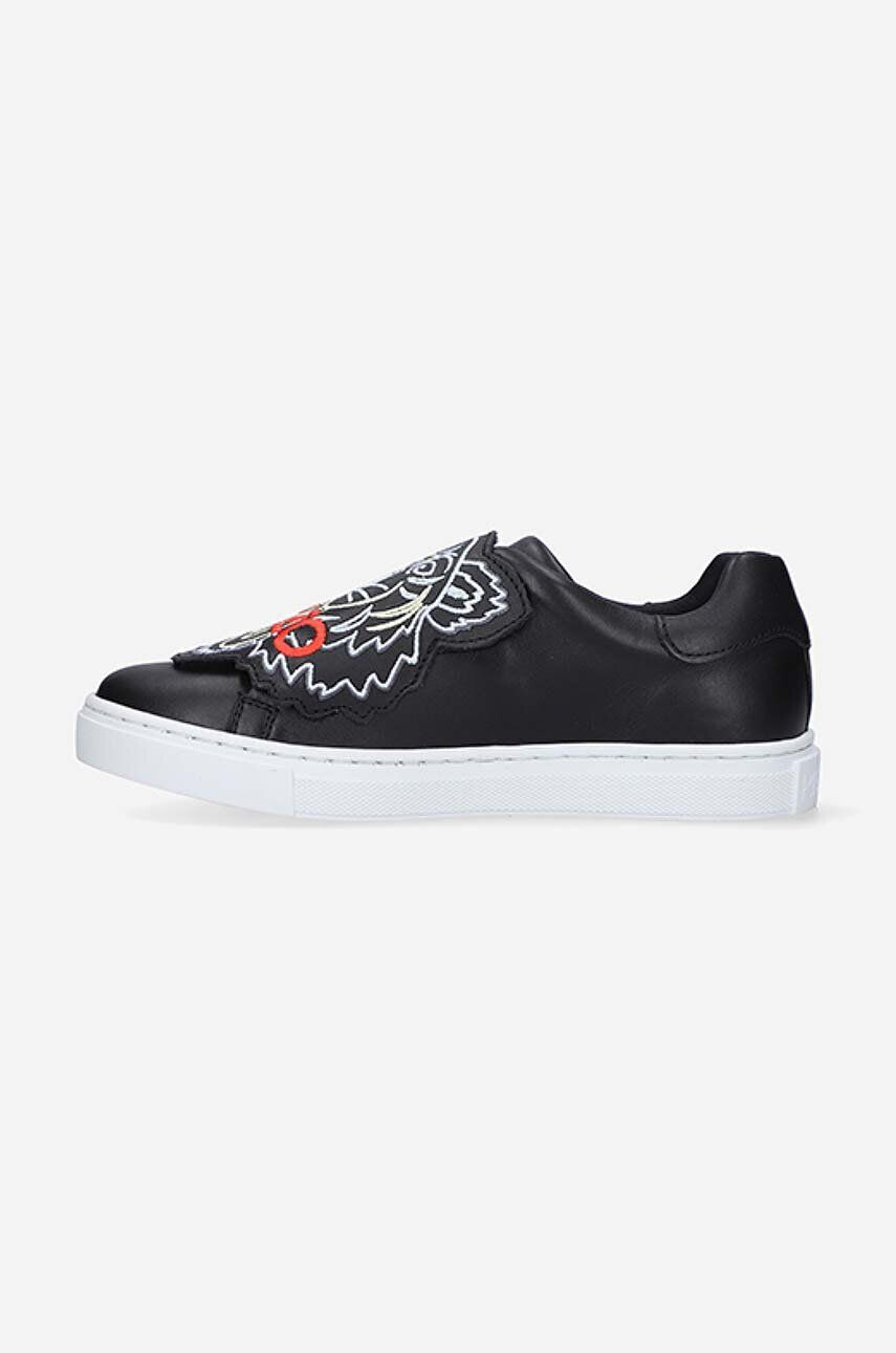 Kenzo kids teniși din piele copii K59039 culoarea negru - Pled.ro