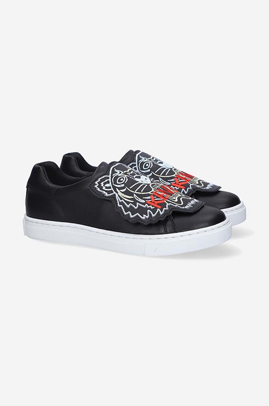 Kenzo kids teniși din piele copii K59039 culoarea negru - Pled.ro