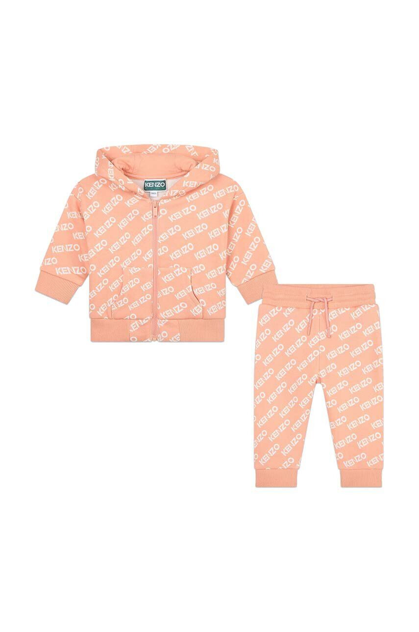 Kenzo kids trening din bumbac pentru bebelusi culoarea roz - Pled.ro