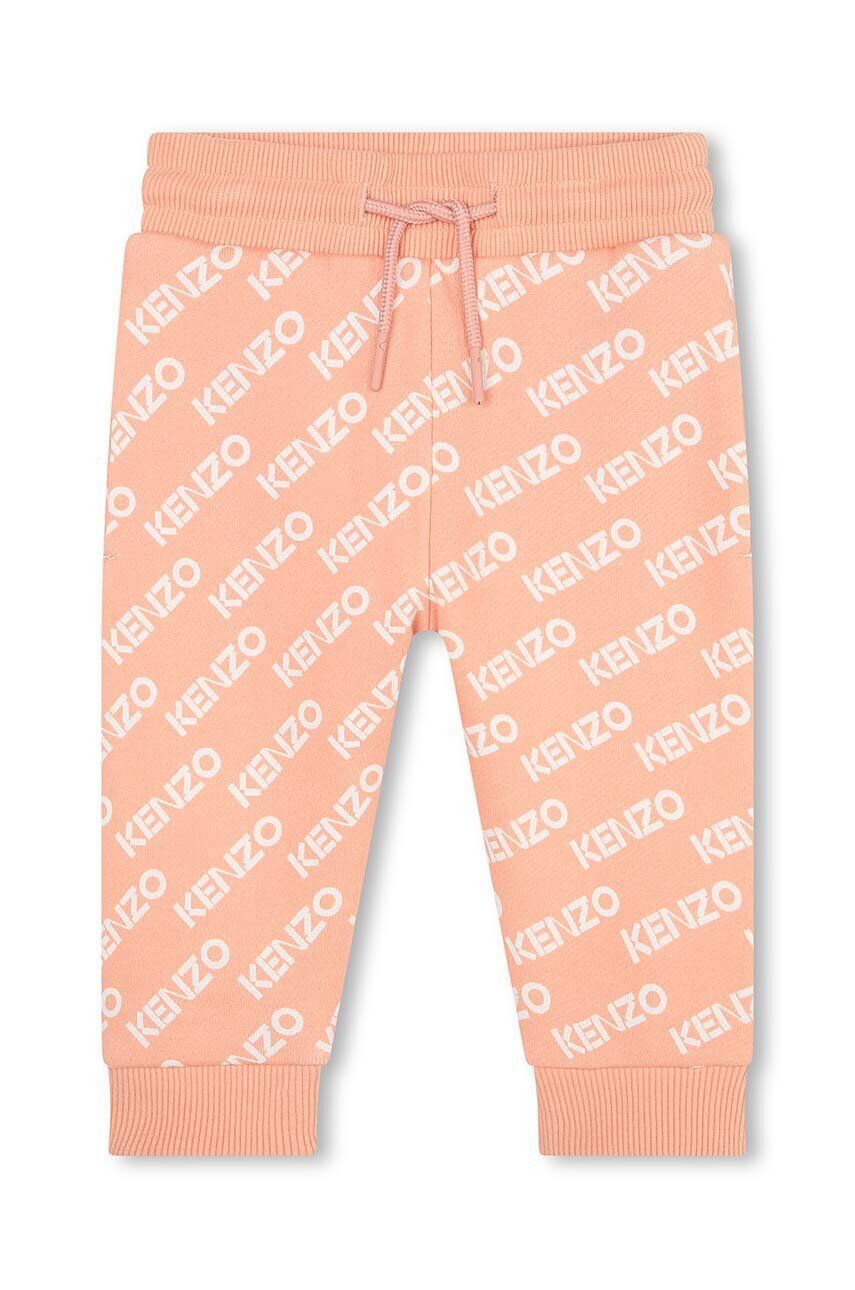 Kenzo kids trening din bumbac pentru bebelusi culoarea roz - Pled.ro