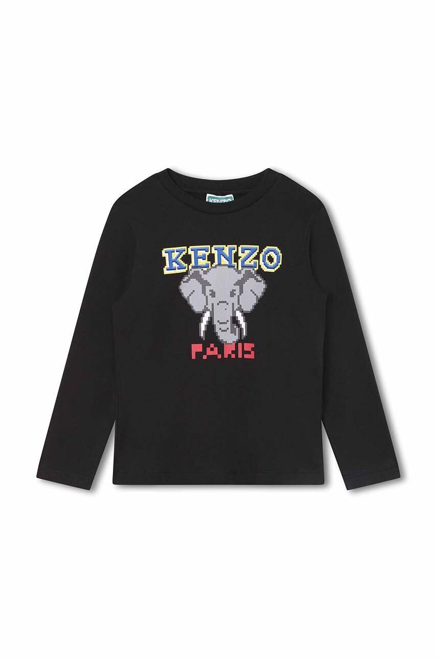 Kenzo kids tricou culoarea negru cu imprimeu - Pled.ro