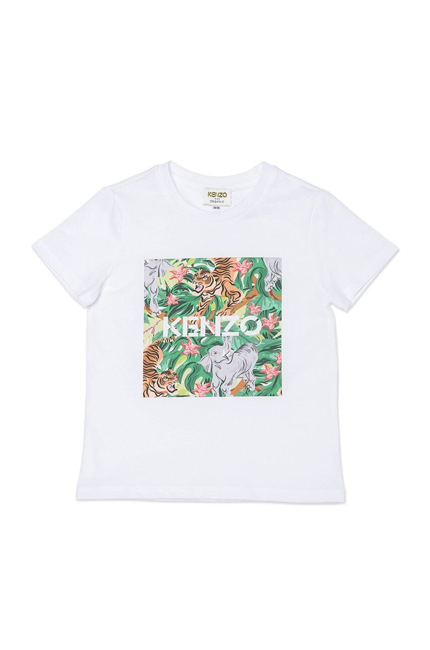 Kenzo kids Tricou copii culoarea alb - Pled.ro