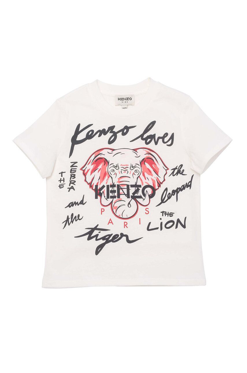 Kenzo kids tricou de bumbac pentru copii culoarea gri - Pled.ro