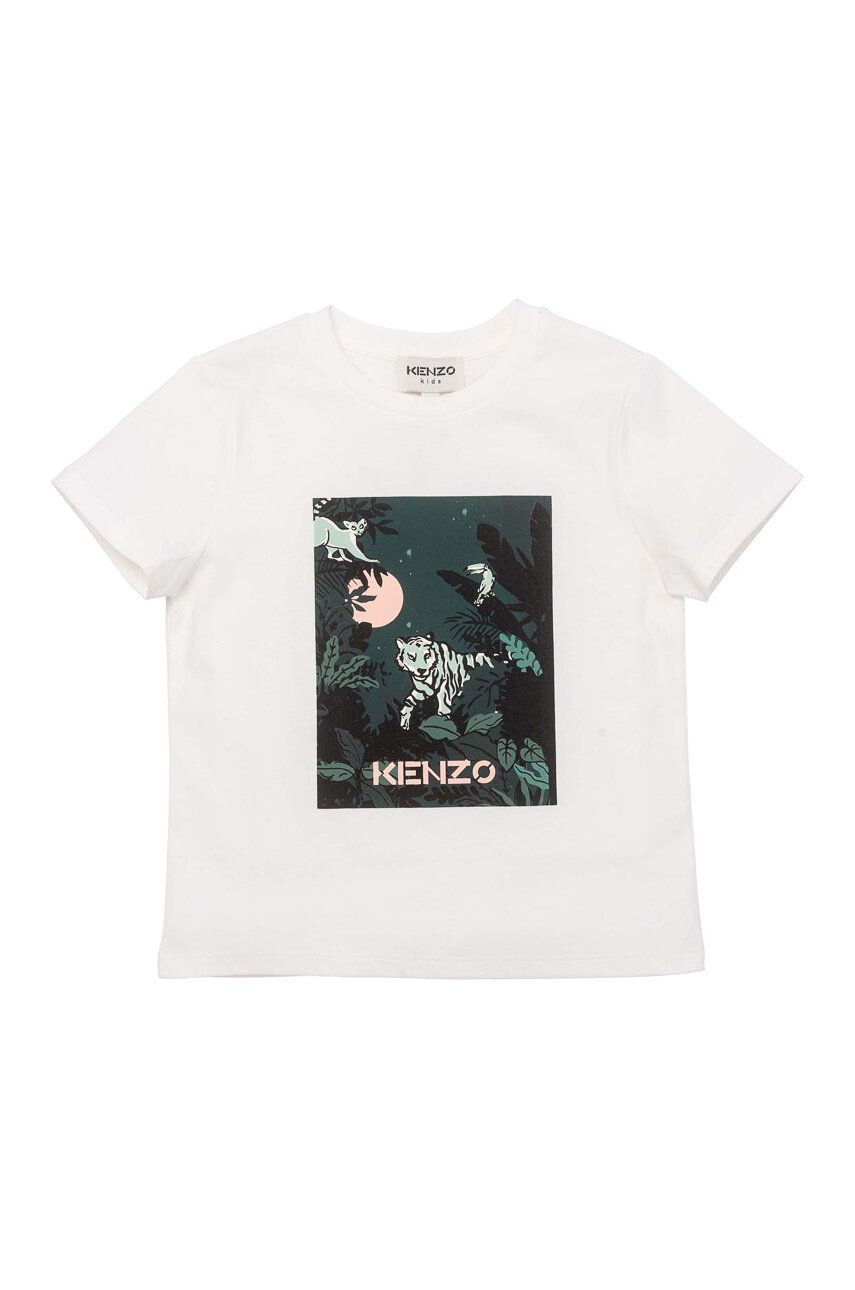 Kenzo kids tricou de bumbac pentru copii culoarea alb - Pled.ro