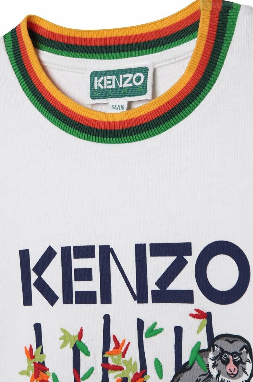 Kenzo kids tricou de bumbac pentru copii culoarea alb - Pled.ro