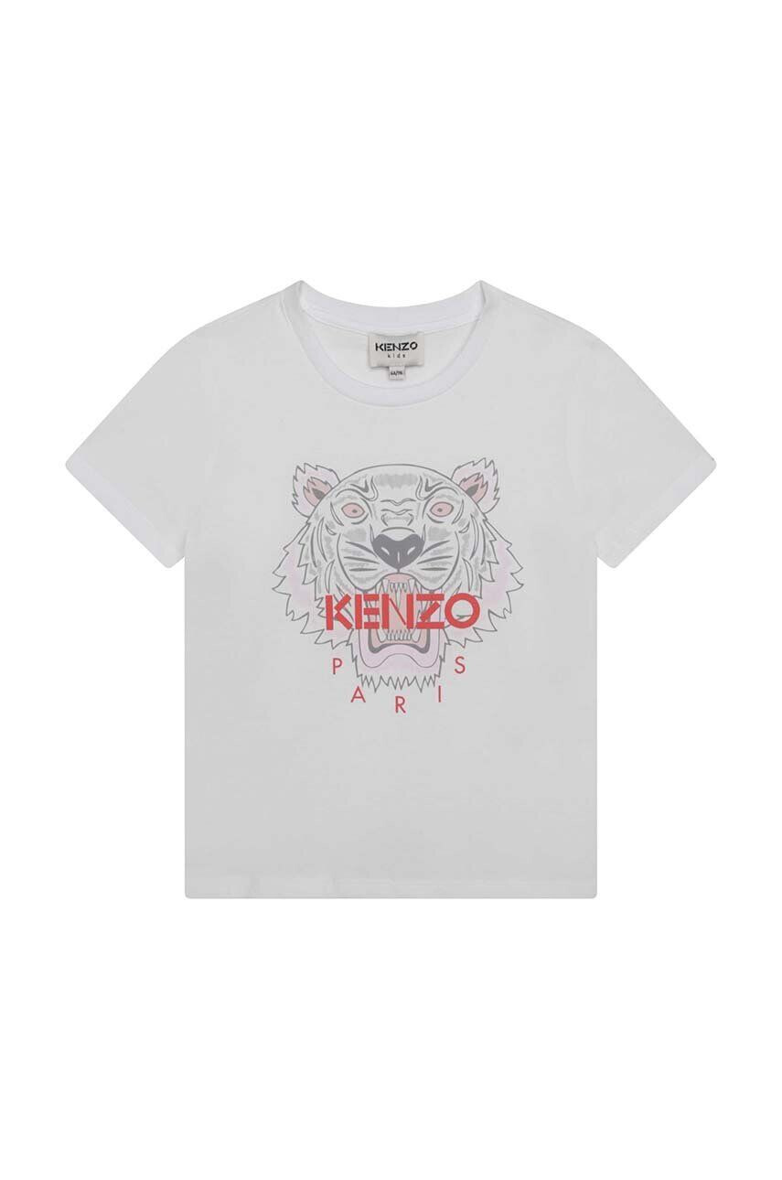 Kenzo kids tricou de bumbac pentru copii culoarea alb - Pled.ro