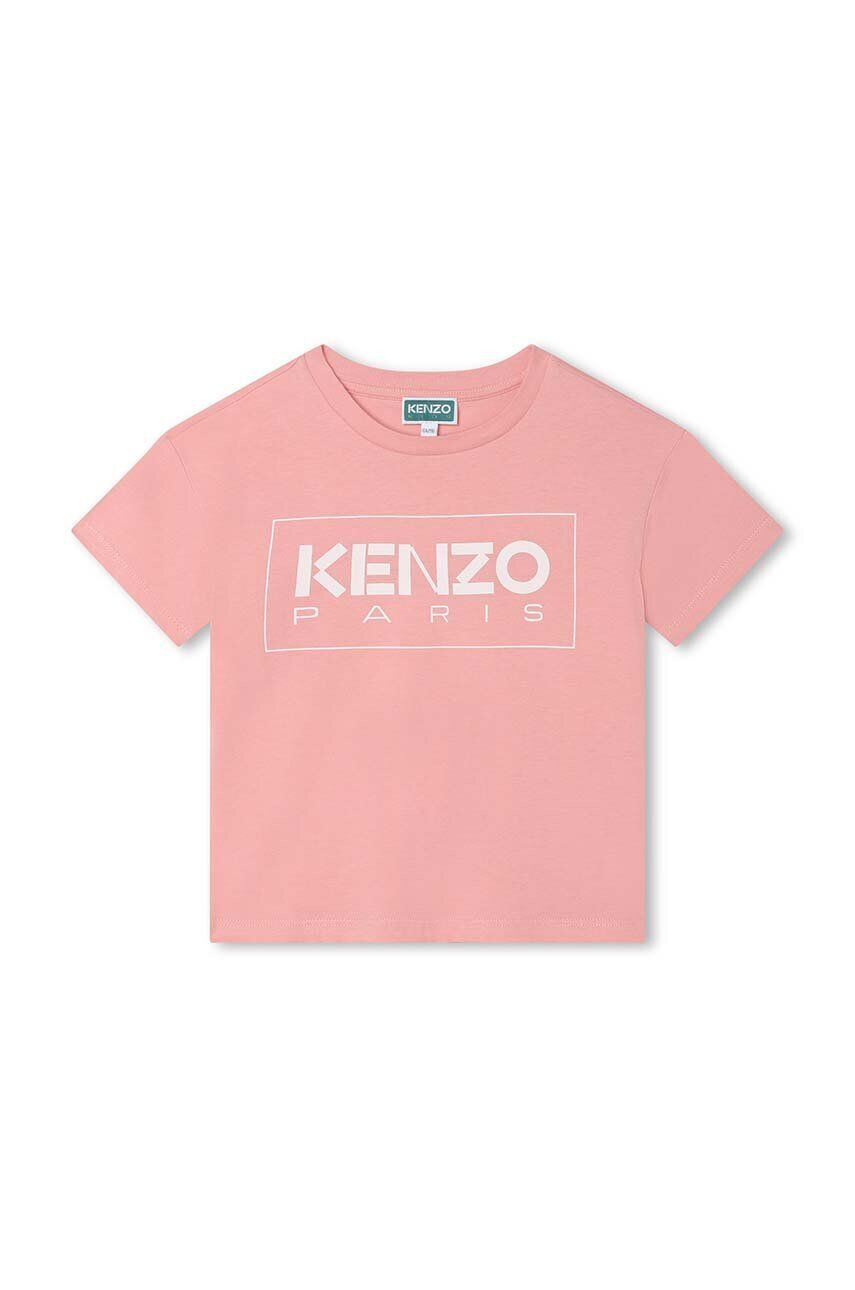 Kenzo kids tricou de bumbac pentru copii culoarea roz - Pled.ro