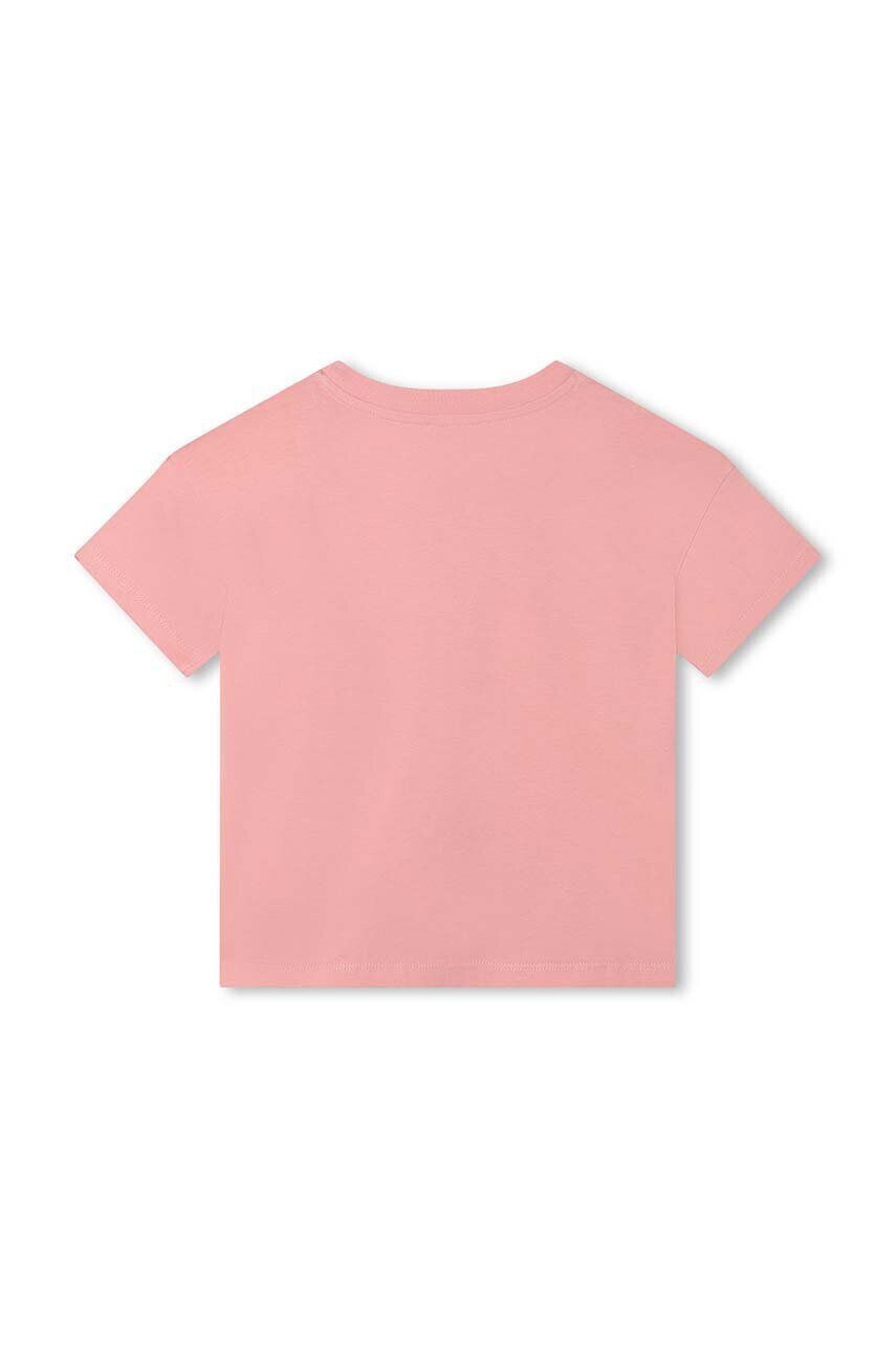 Kenzo kids tricou de bumbac pentru copii culoarea roz - Pled.ro