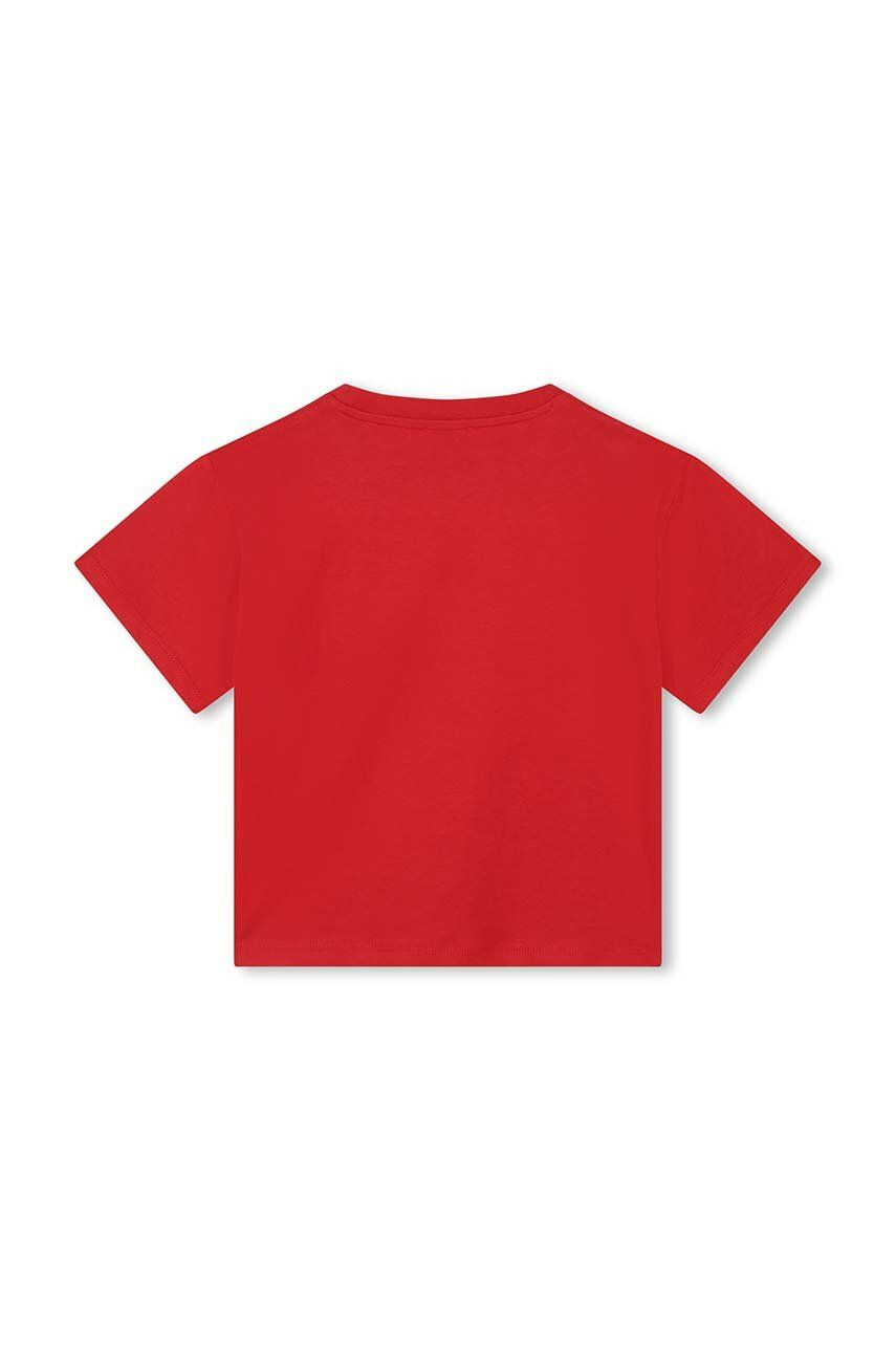 Kenzo kids tricou de bumbac pentru copii culoarea rosu cu imprimeu - Pled.ro