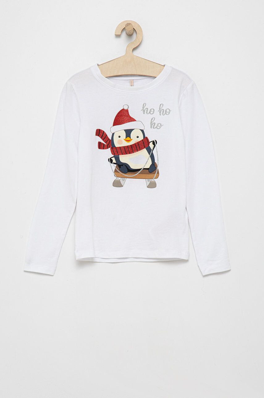 Kids Only Longsleeve copii culoarea alb - Pled.ro