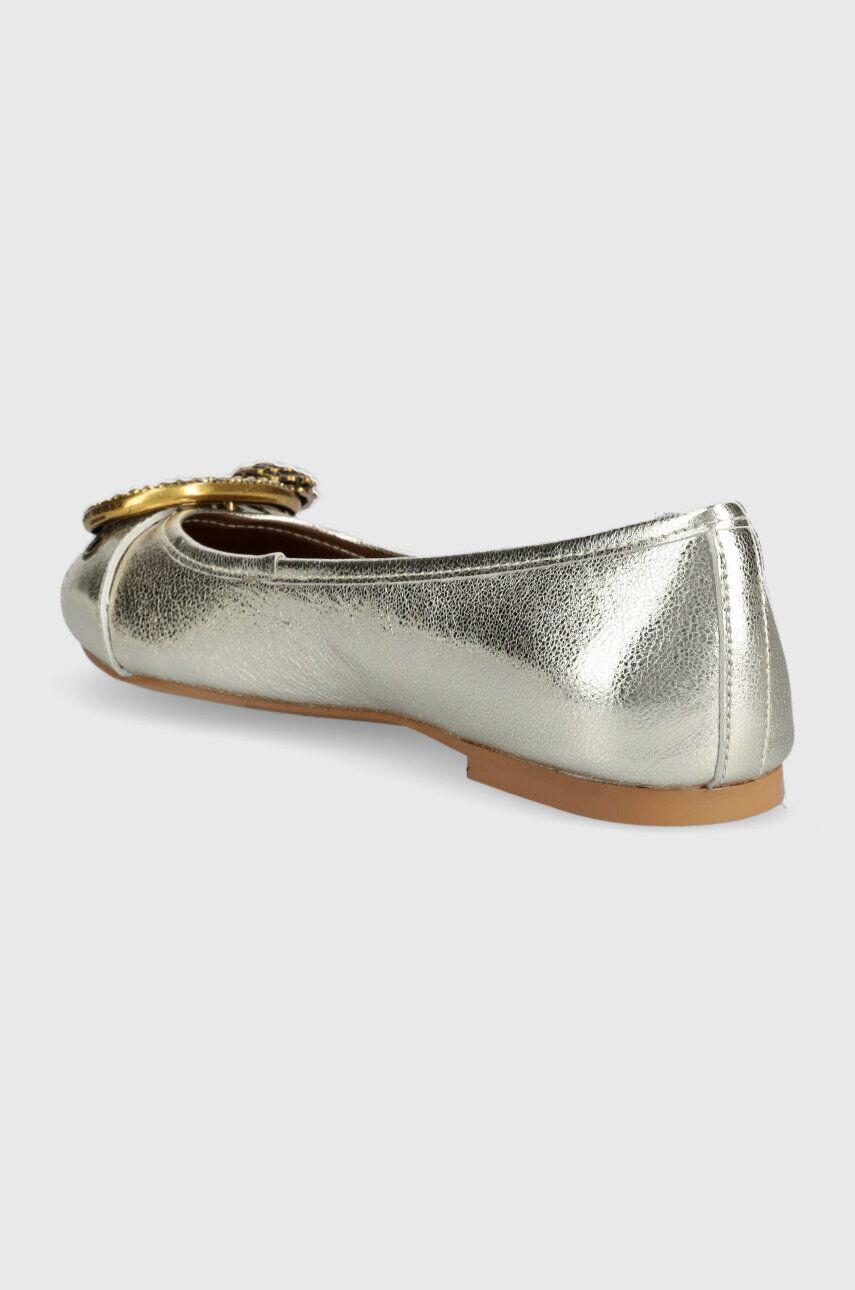 Kurt Geiger London balerini de piele Mayfair Ballerina culoarea argintiu 9989763109 - Pled.ro