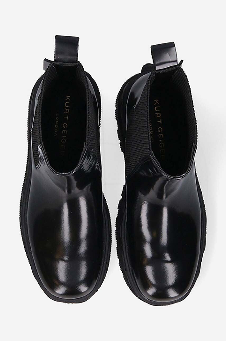 Kurt Geiger London cizme Chelsea femei culoarea negru cu platforma - Pled.ro