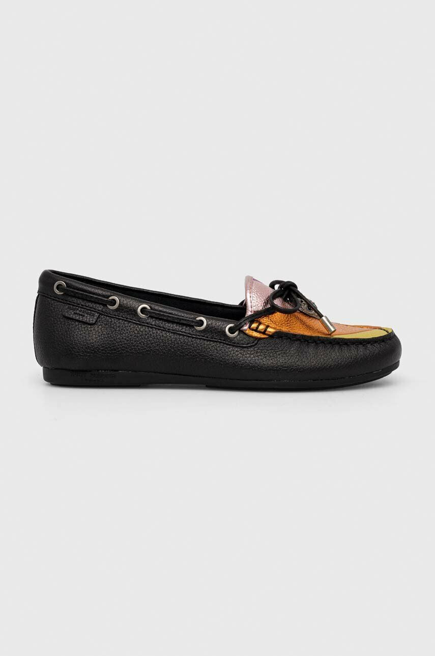 Kurt Geiger London mocasini de piele Eagle Trim Moccasin femei cu toc plat - Pled.ro