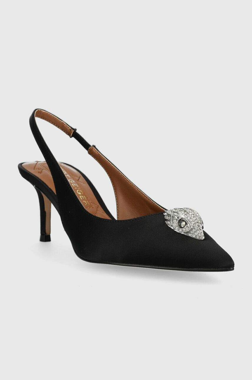 Kurt Geiger London pantofi cu toc Belgravia Sling Back culoarea negru cu toc deschis - Pled.ro