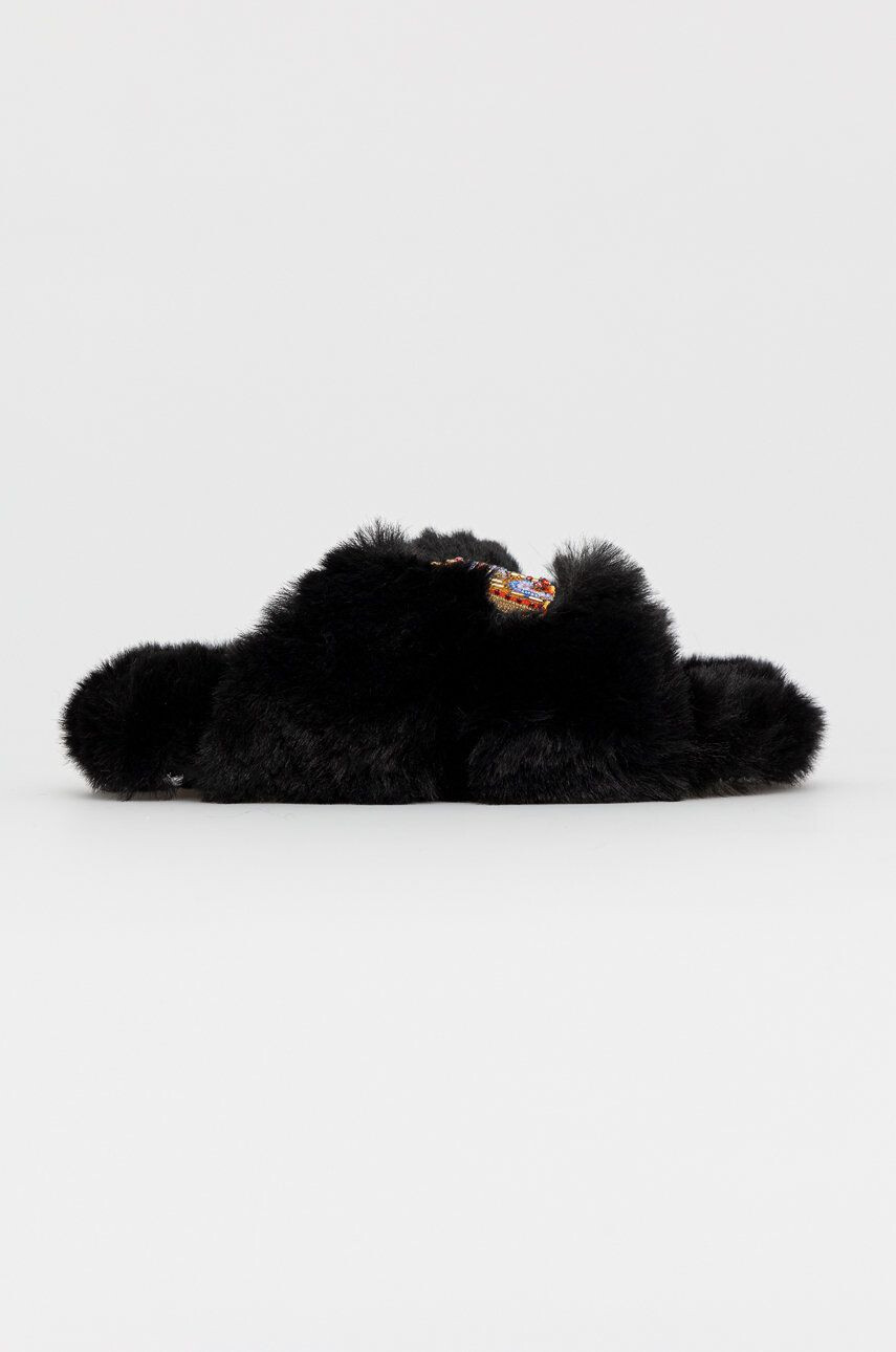 Kurt Geiger London Papuci de casa culoarea negru - Pled.ro