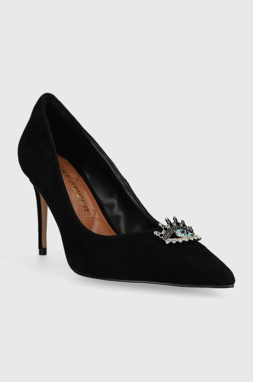 Kurt Geiger London tocuri din piele intoarsa Belgravia Eye culoarea negru 9990900209 - Pled.ro