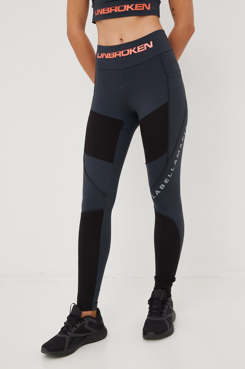 Labellamafia leggins de antrenament Unbroken femei culoarea gri modelator - Pled.ro