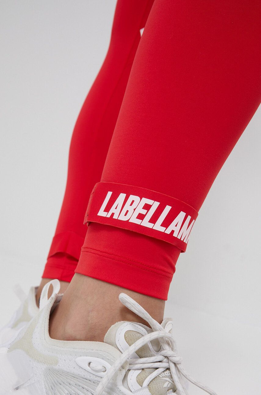 Labellamafia leggins de antrenament femei culoarea rosu cu imprimeu - Pled.ro