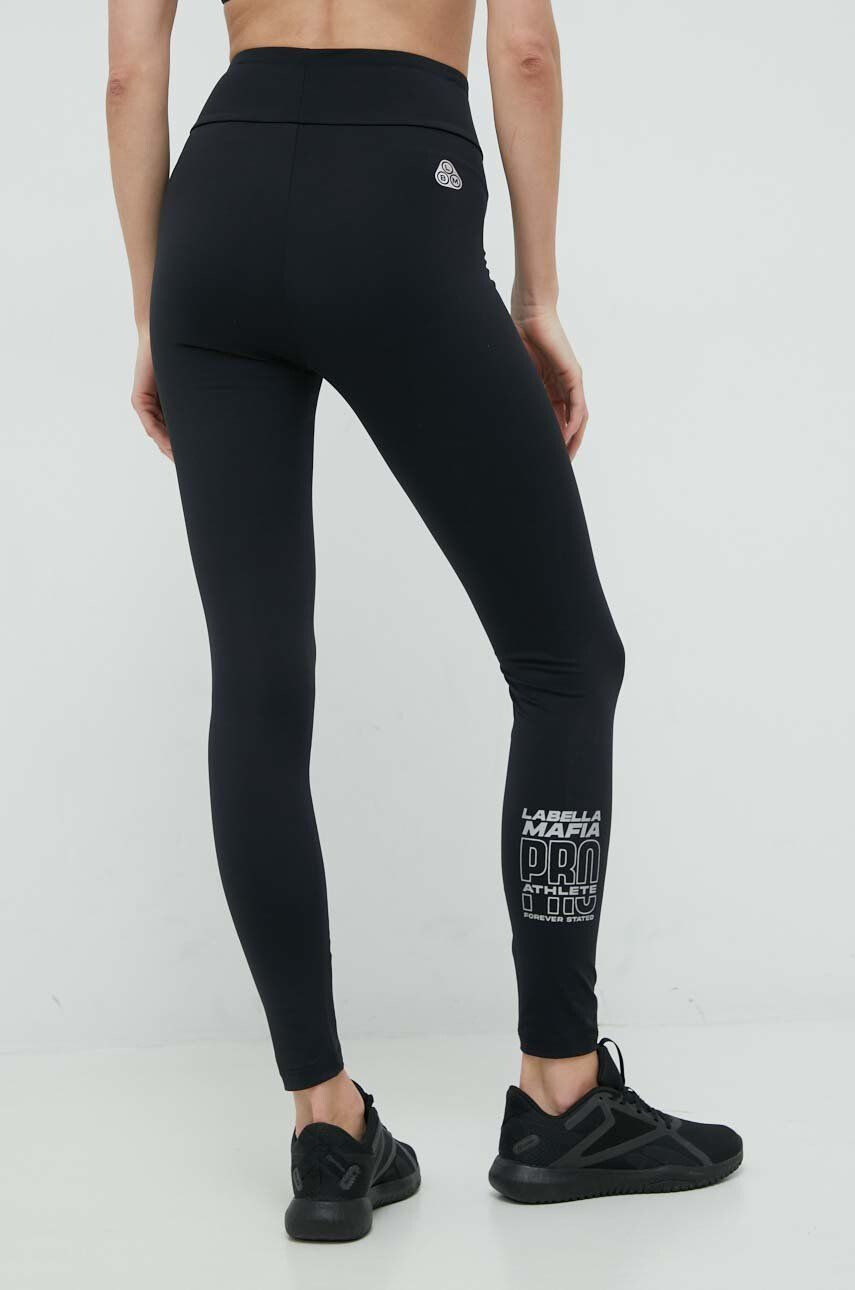 Labellamafia leggins de antrenament Essentials femei culoarea negru cu imprimeu - Pled.ro