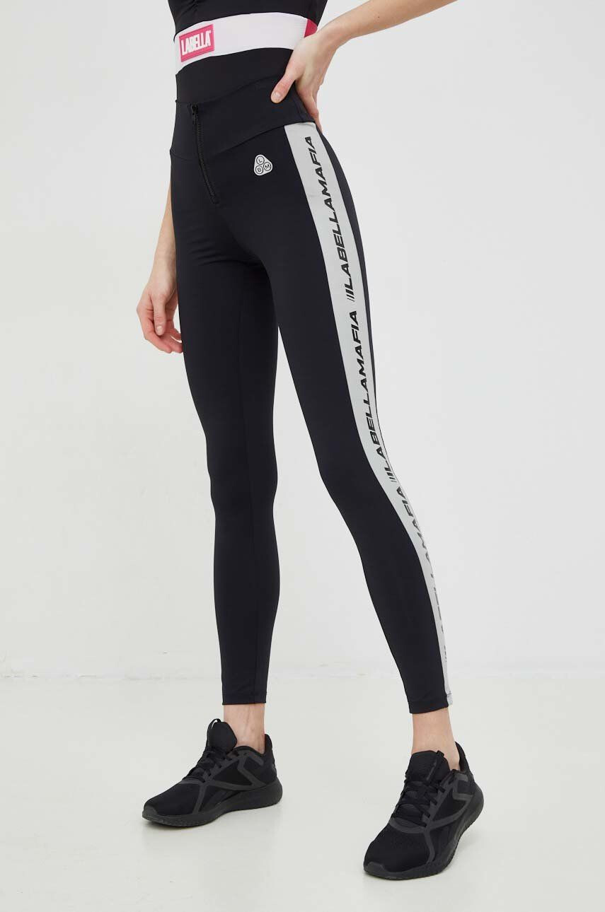 Labellamafia leggins de antrenament Essentials femei culoarea negru cu imprimeu - Pled.ro