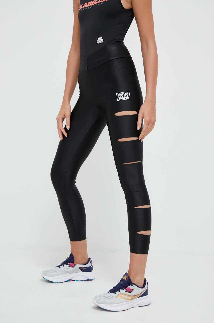 Labellamafia leggins de antrenament Hardcore Ladies culoarea negru cu imprimeu - Pled.ro