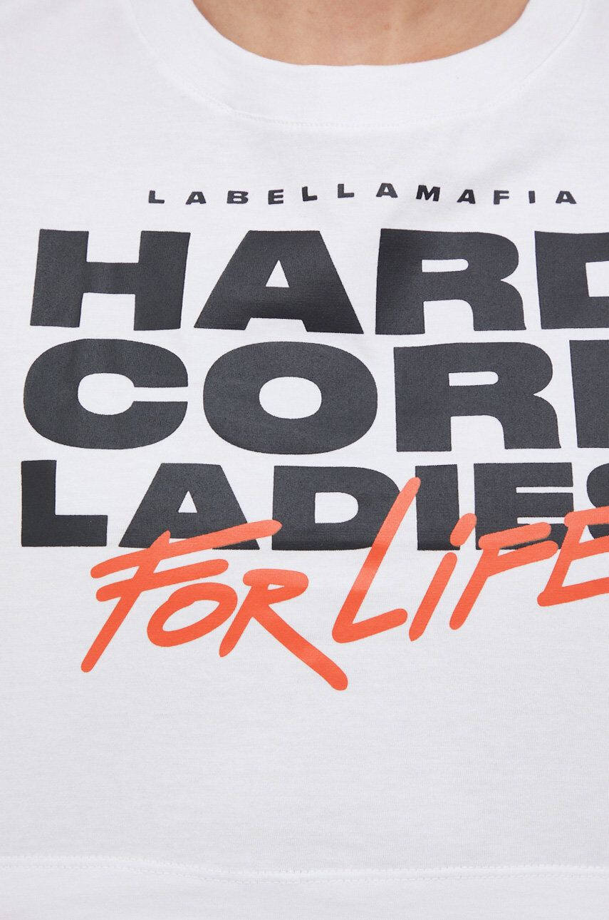 Labellamafia tricou Hardcore femei culoarea alb - Pled.ro